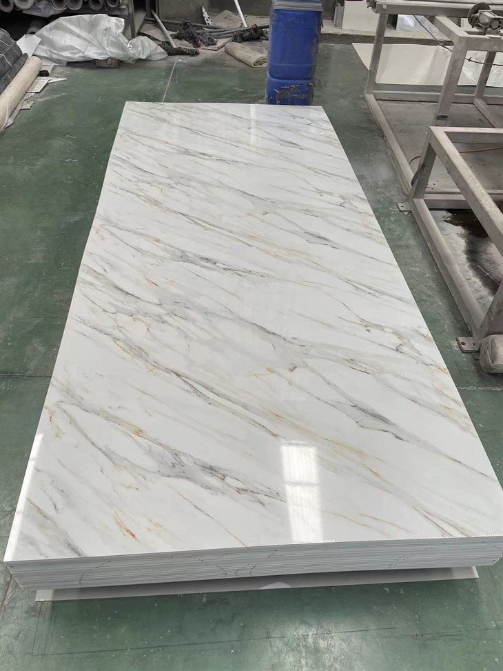 High Glossy Coating Pvc Marble Panels Uv Plastic Marble